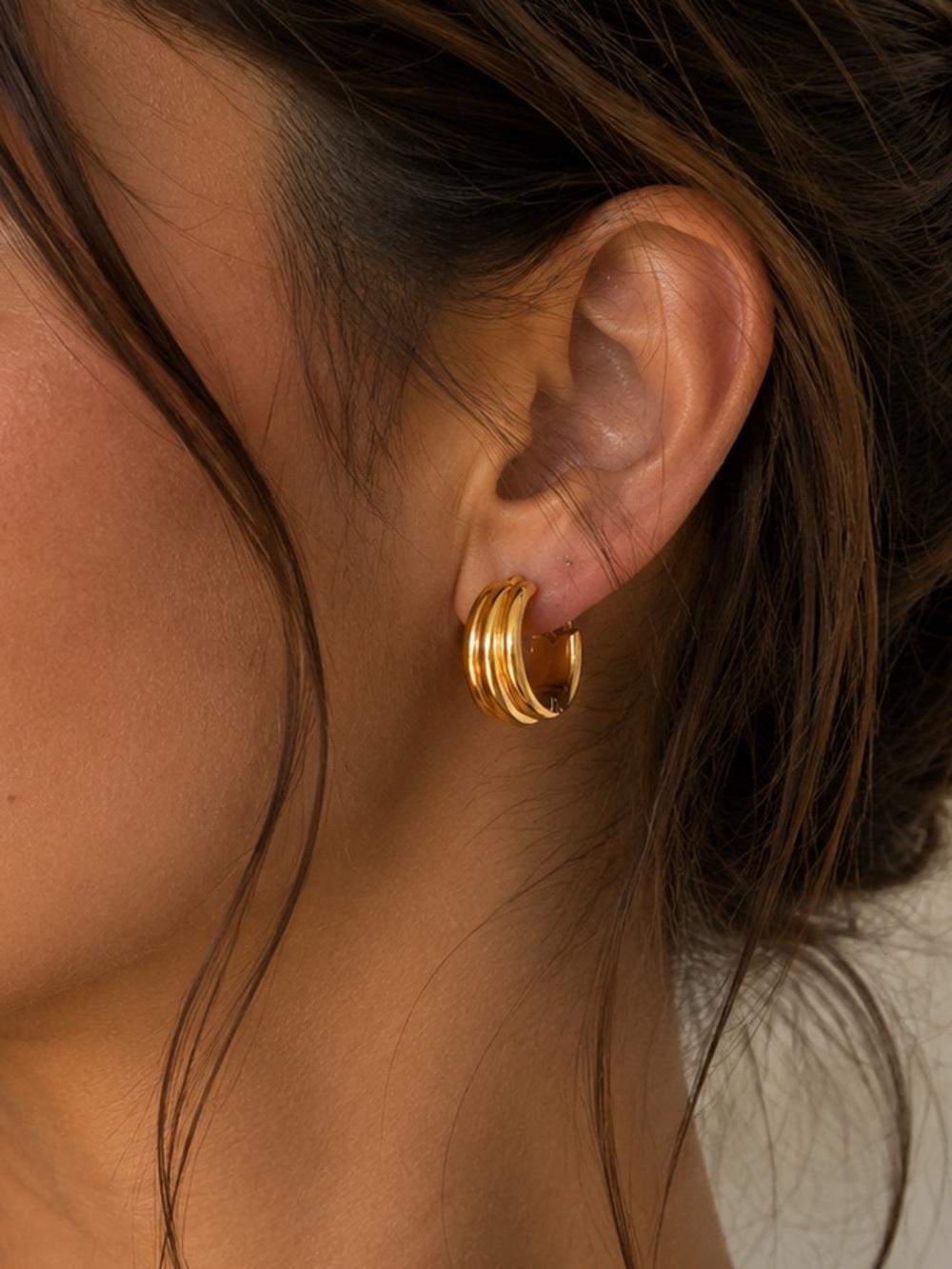 18K Gold Plated Hoop Earrings